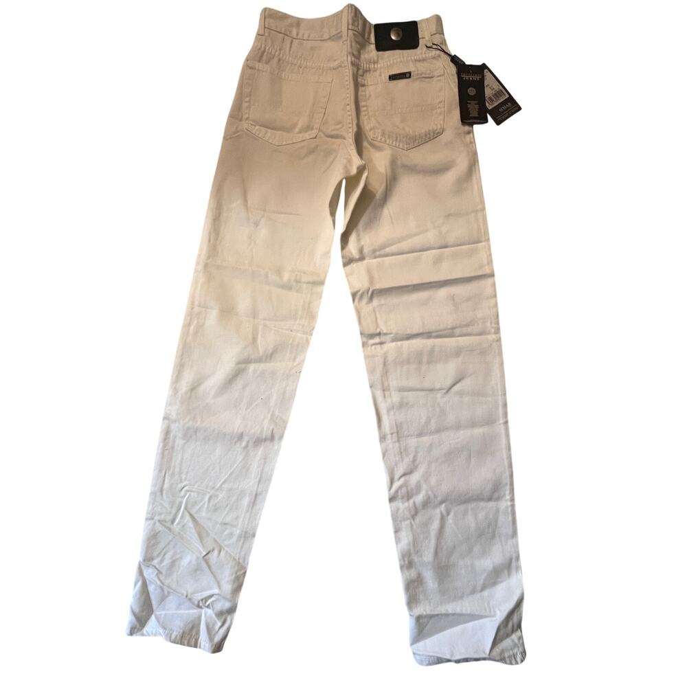 Vintage Trussardi Jeans 90s Made in Italy White Cotton Pants Size 29 - *NWT